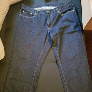 Uniqlo Japanese Regular Fit Cut Mens Jeans - Dark